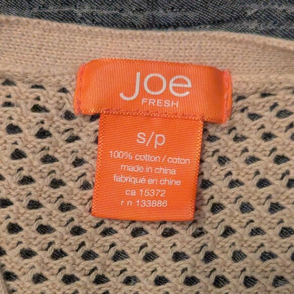 Joe Fresh Knit Button Up, Tan - Picture 2 of 2